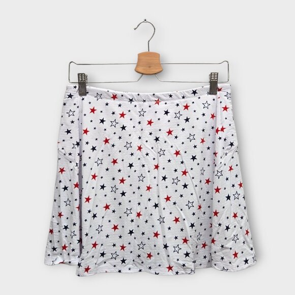 IBKUL Golf Women's Skort Star Print (White/Red/Navy) - Small - Picture 1 of 2